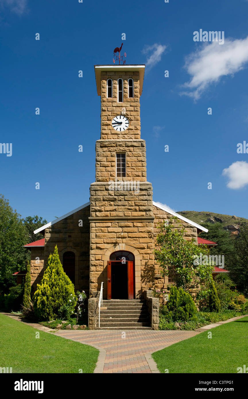Iglesia de arenisca en Clarens, Estado Libre, Sudáfrica Foto de stock