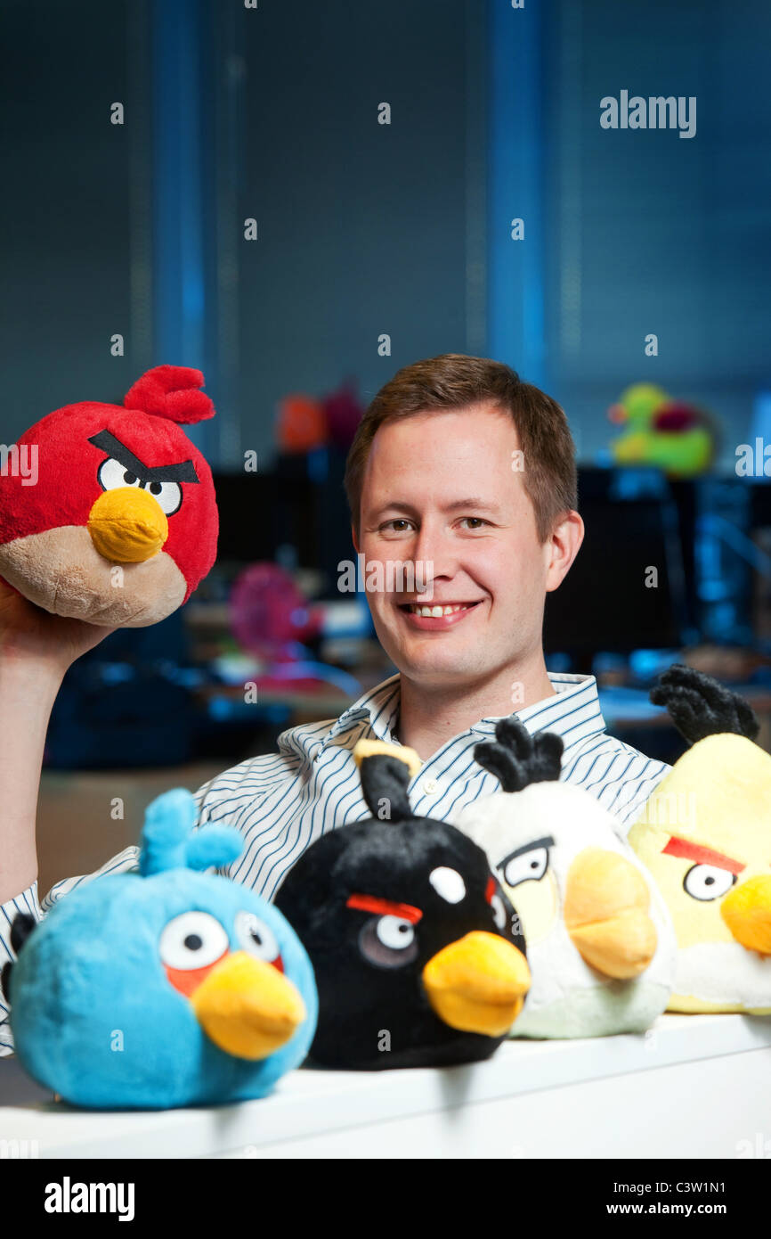 Mikael Hed, CEO de Rovio Ltd - Angry Birds juego Foto de stock