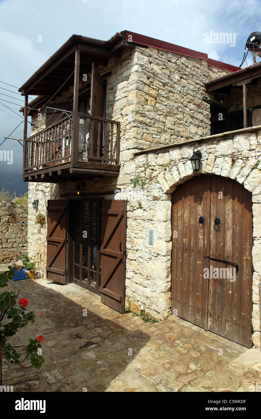 La arquitectura vernácula, Lofou, Chipre Foto de stock