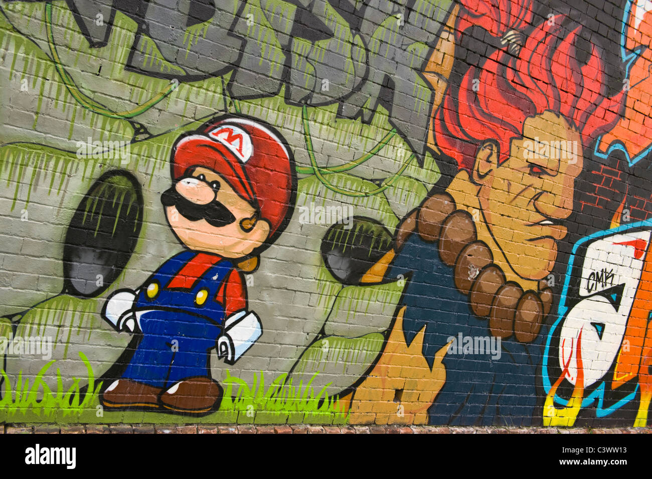Graffiti Art Mario Fotos E Imagenes De Stock Alamy