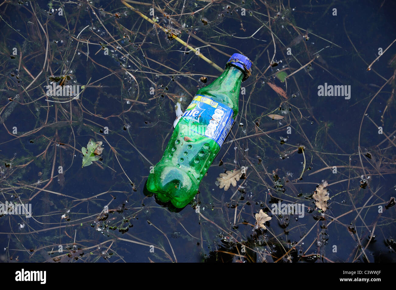 La contaminación del lago Inglaterra Foto de stock