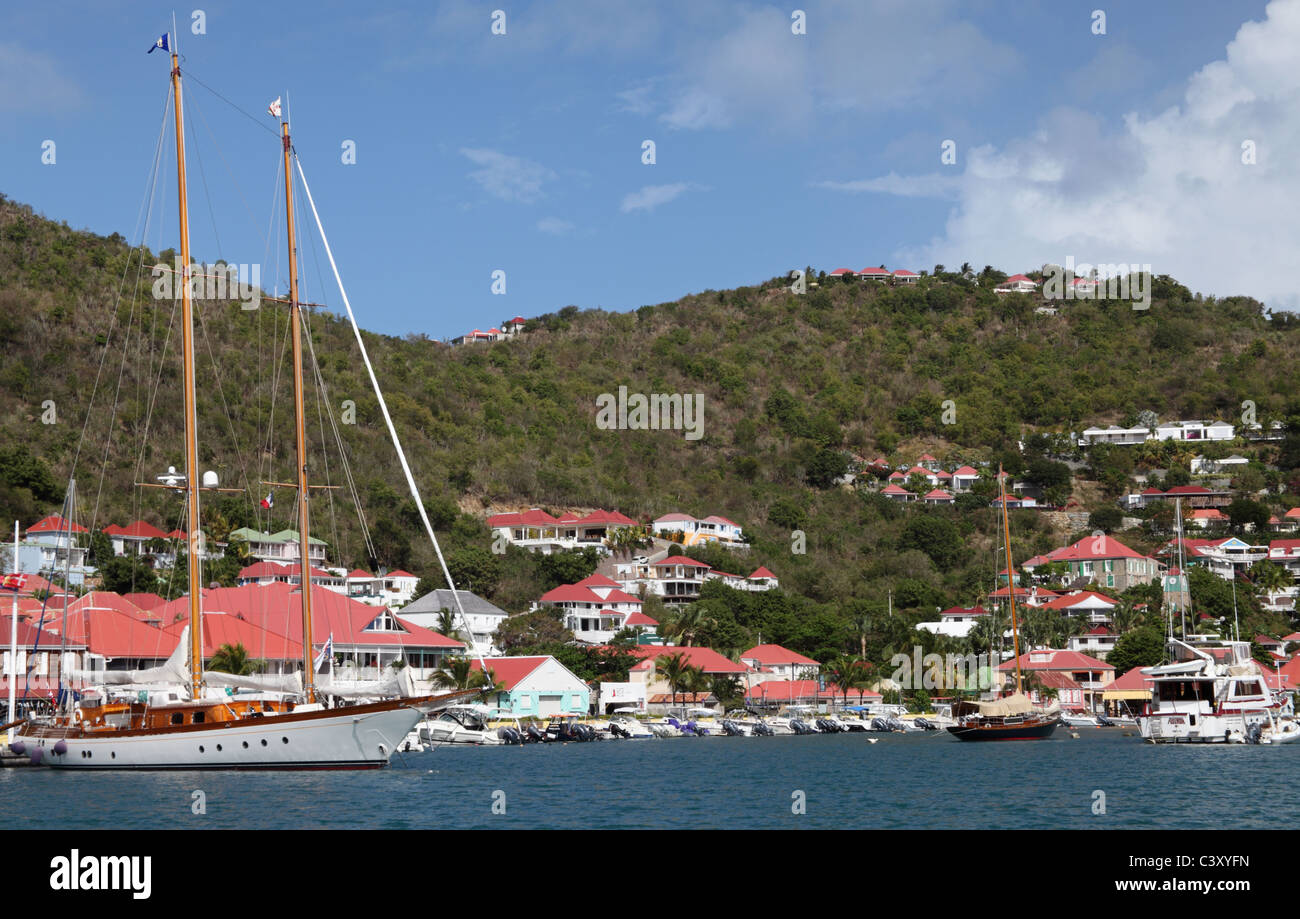 Gustavia en Saint Barts Foto de stock