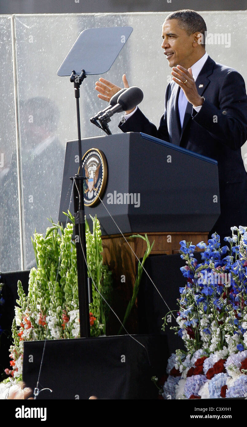 Dublín, Irlanda, el presidente estadounidense, Barack Obama, en una visita oficial a la República de Irlanda. Foto de stock