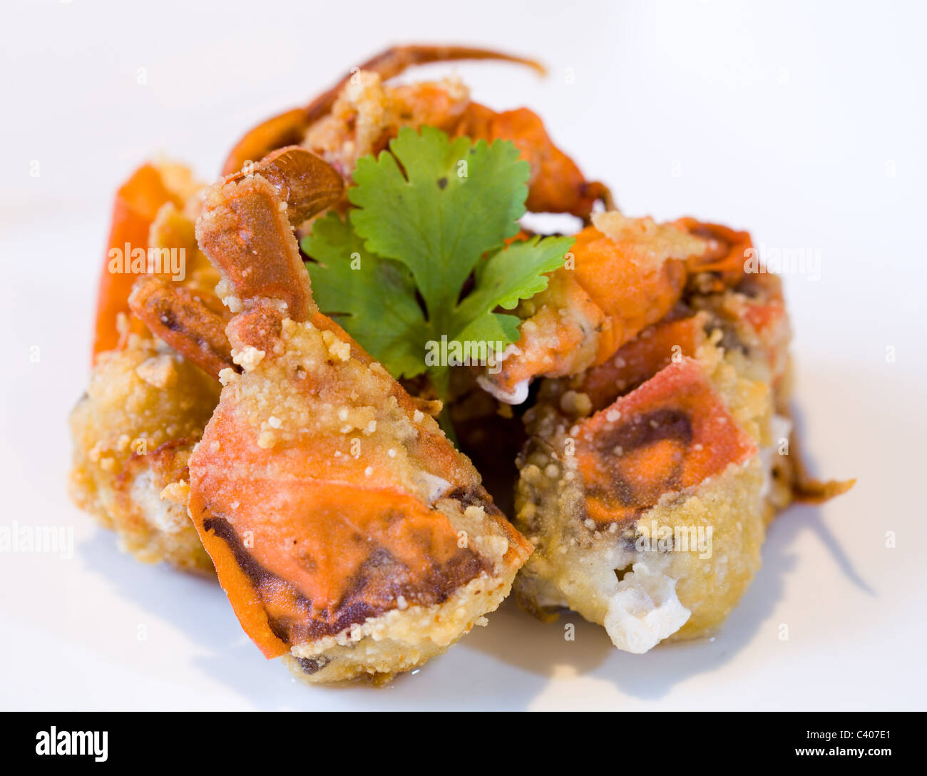 El cangrejo de cáscara blanda tailandés Foto de stock