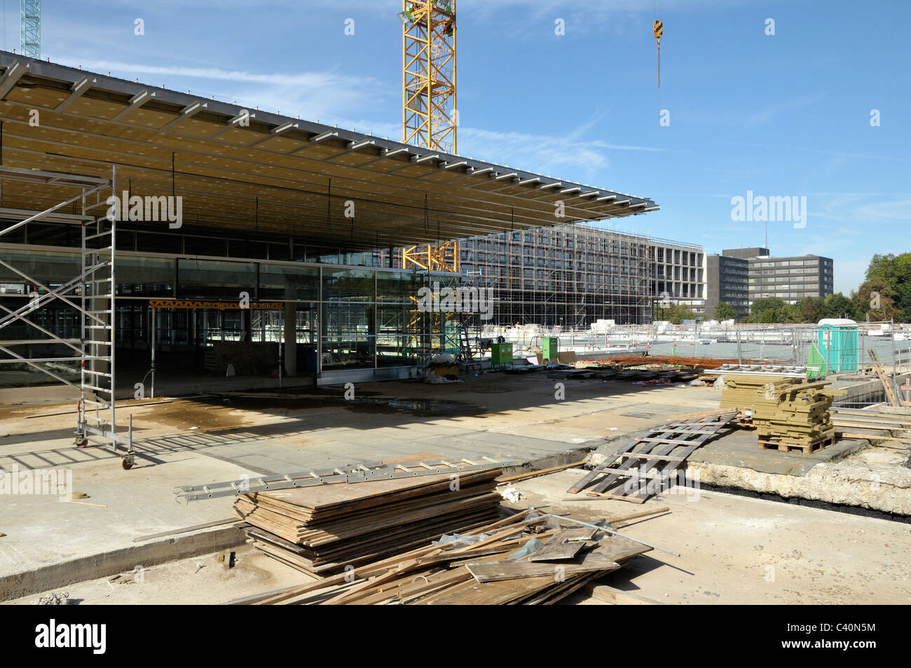 Rama de construcción, construcción, construcción, Alemania, Europa, clínica, centro médico de la universidad de Ulm, Foto de stock