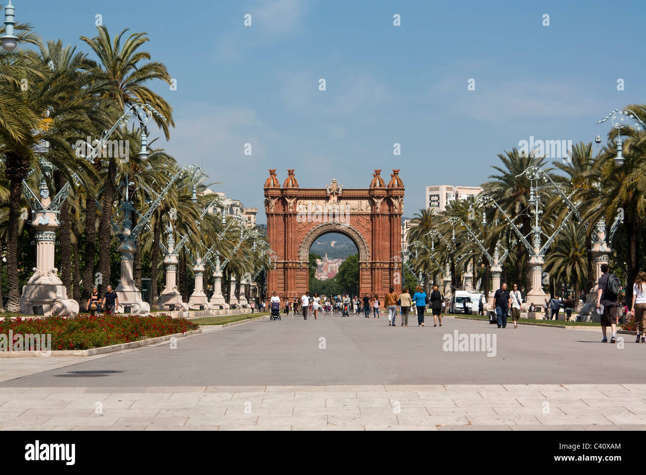 Arco del Triunfo, Barcelona España Foto de stock