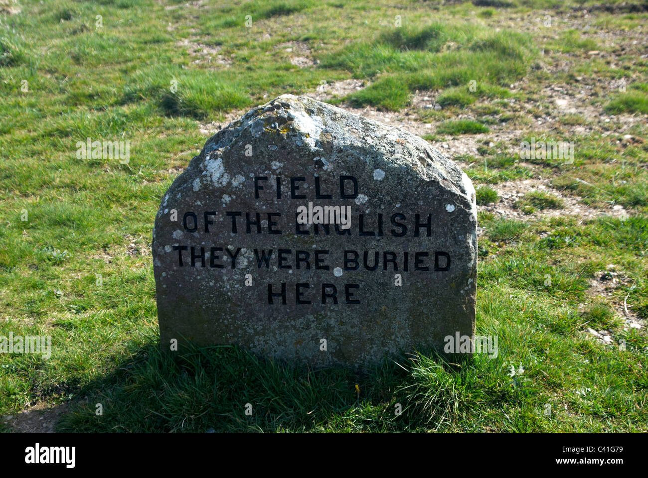 Culloden lápida Foto de stock