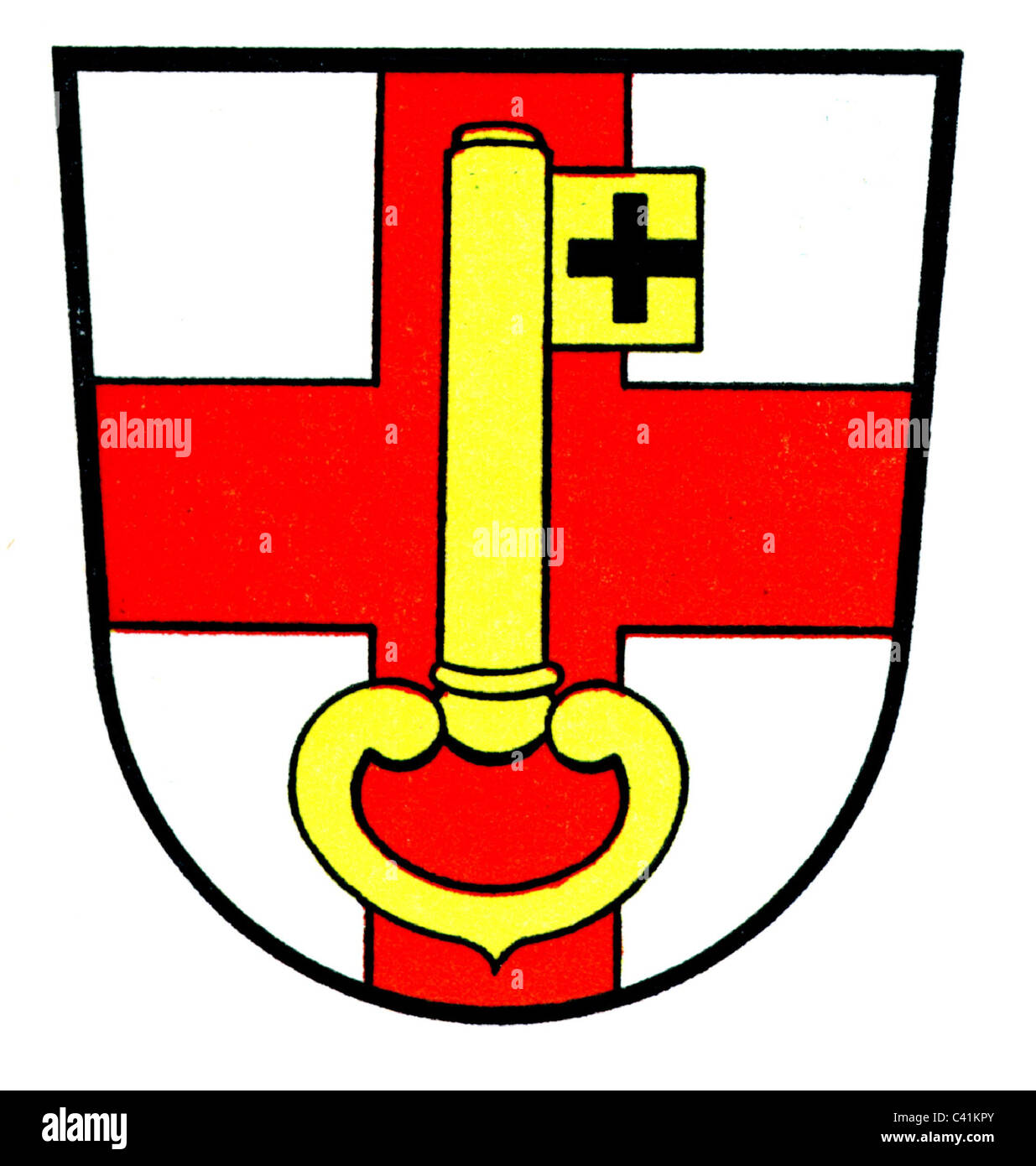 Escudo de armas / emblemas, Rheinberg, armas de la ciudad, Renania del Norte-Westfalia, Alemania, Derechos adicionales-Clearences-no disponible Foto de stock