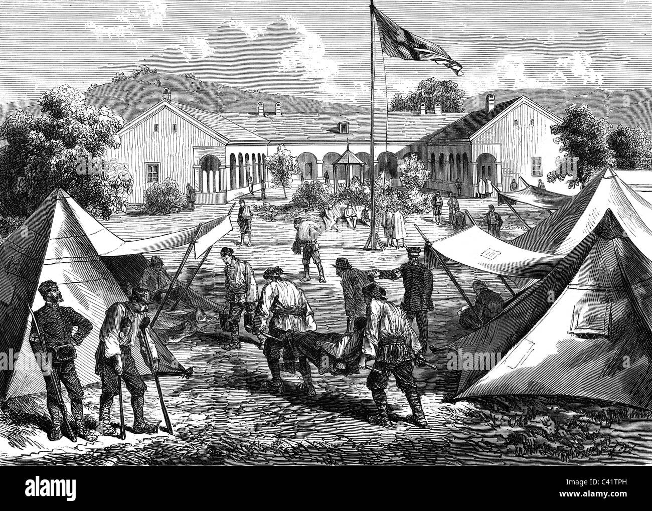 Eventos, crisis de los Balcanes de 1875 - 1878, cerca del hospital ...