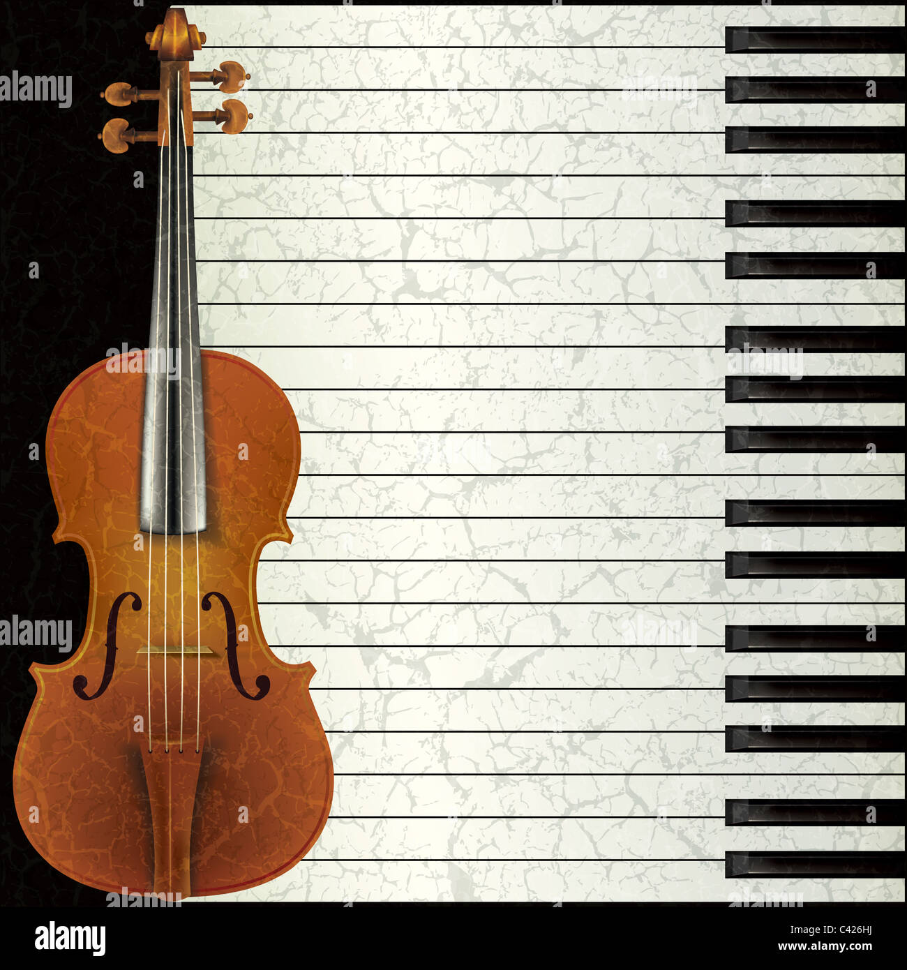 Resumen La música de violín y piano de fondo Fotografía de stock - Alamy