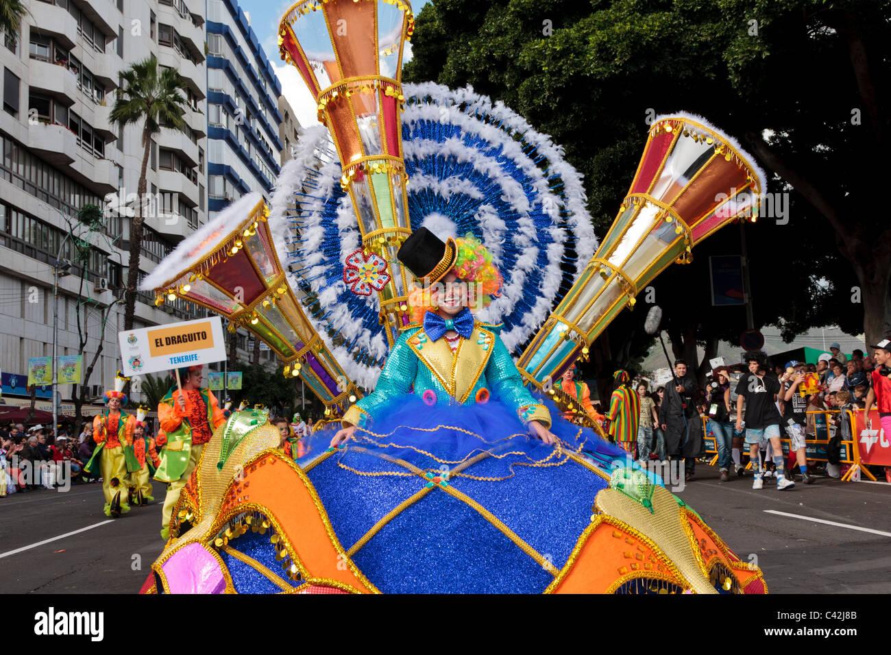 El martes de carnaval desfile en el Carnaval de Santa Cruz de Tenerife Foto de stock