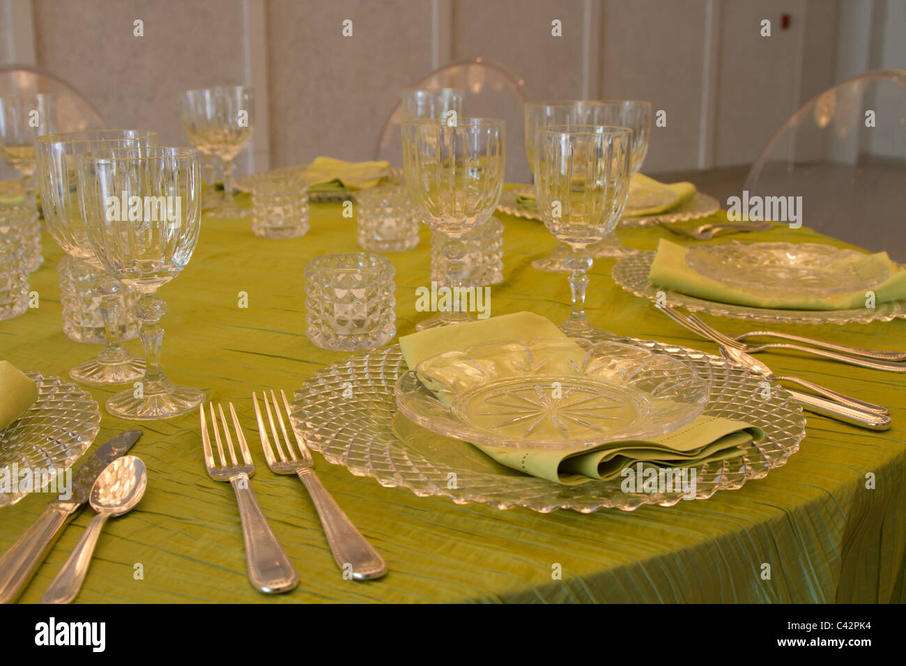 Sala de Banquetes closeup tabla Foto de stock