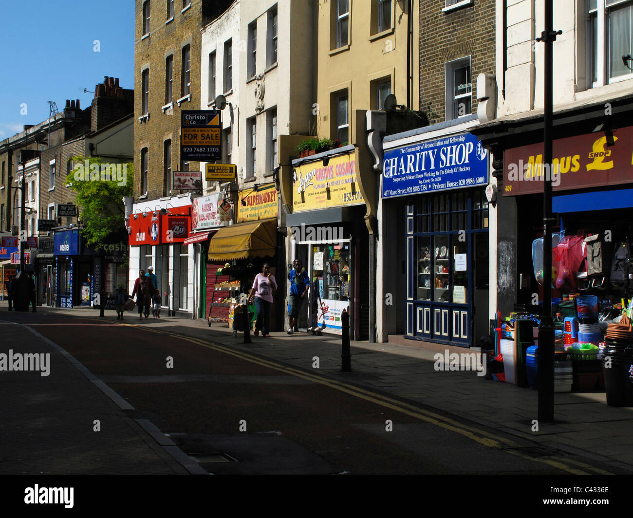 Mare Street, Hackney, Londres, Inglaterra Foto de stock