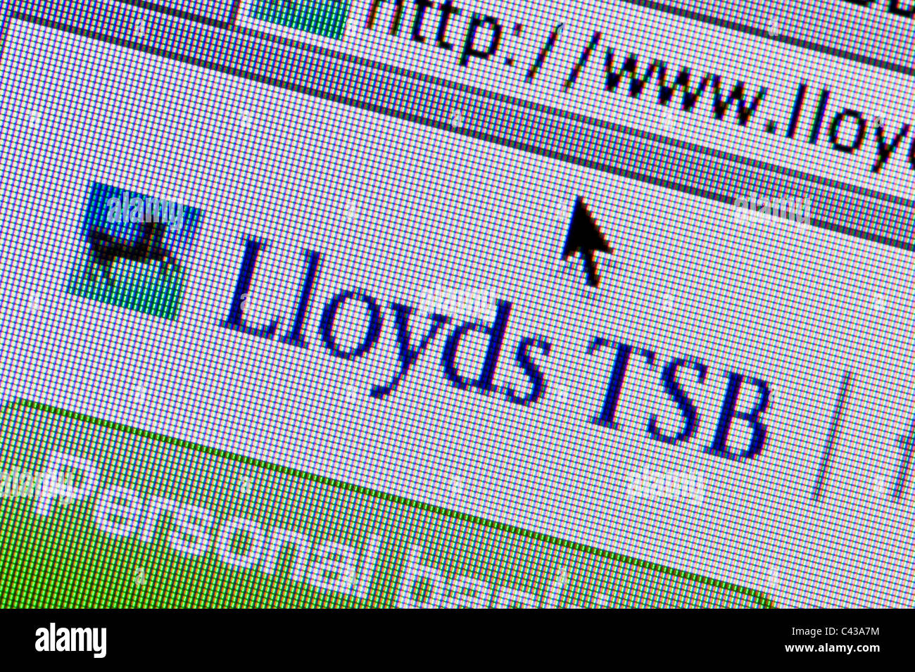Cerca del logotipo de Lloyds TSB como se ve en su sitio web. (Sólo para uso editorial: -print, televisión, e-book editorial y sitio web). Foto de stock