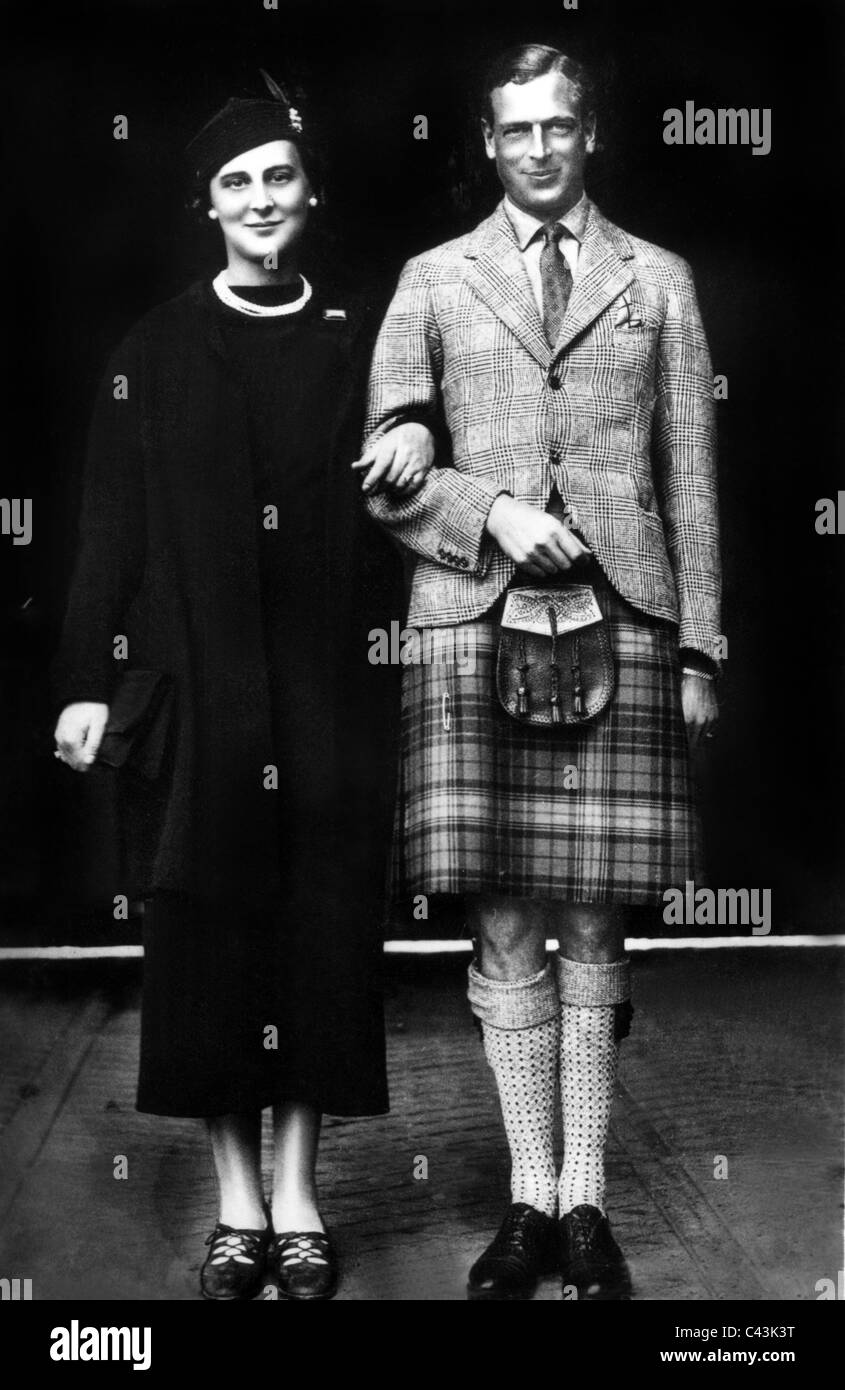 PRINCESS MARINA y Prince George, duque de Kent familia real el 01 de mayo de 1930 Fecha aproximada Foto de stock