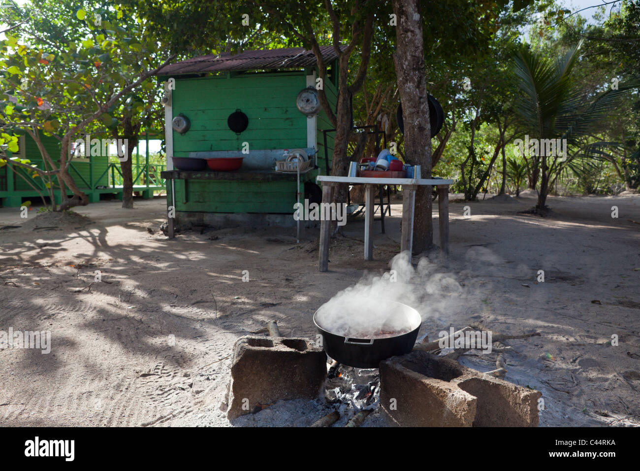 Estación de guardaparques del Parque Nacional de Estero Hondo, República Dominicana Foto de stock