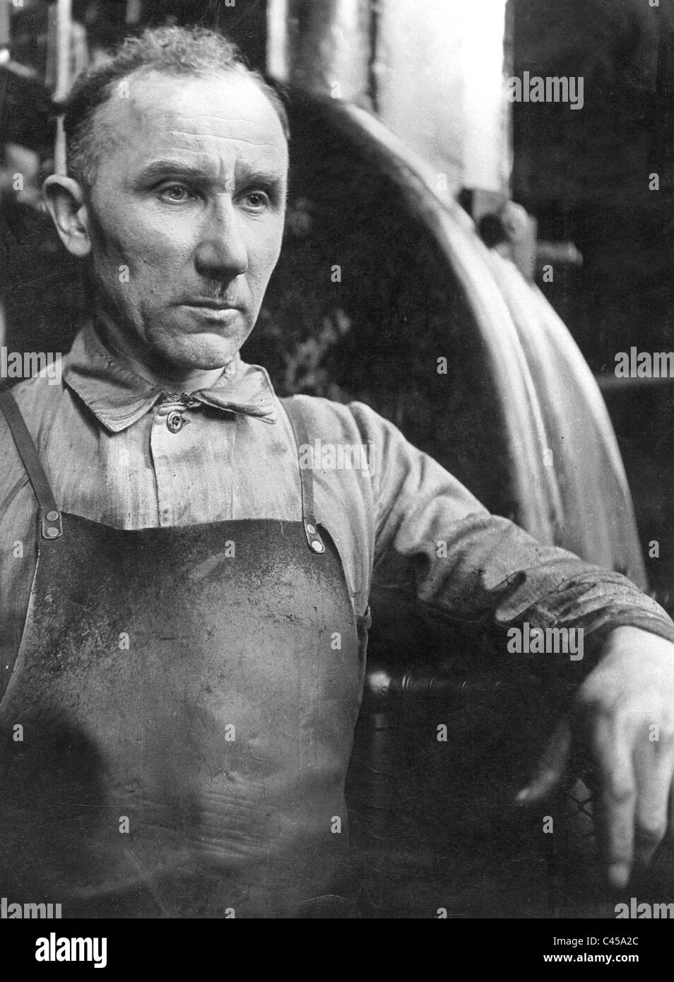 Trabajador industrial, 1938 Foto de stock