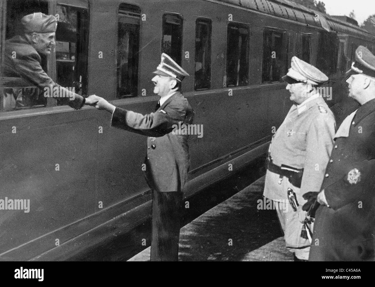 Hitler y Mussolini, Julio 20, 1944 Foto de stock