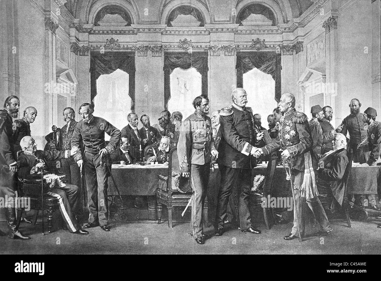El Congreso de Berlín de 1878 - pintura por Anton von Werner Foto de stock