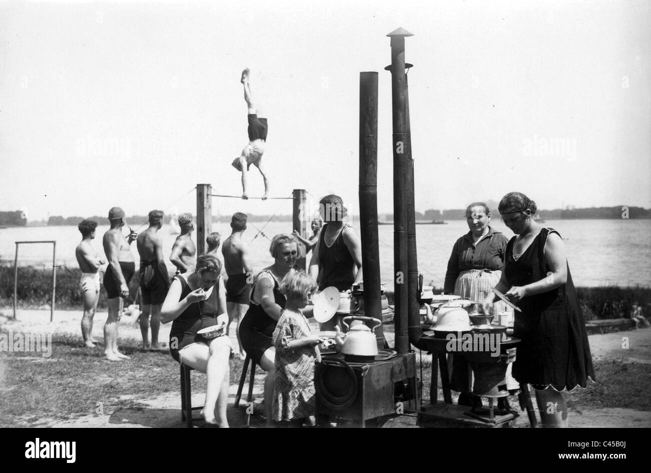 Tiempo libre amusements en Berlín, 1926 Foto de stock