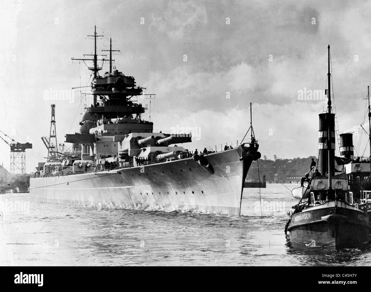El acorazado Bismarck, 1940 Foto de stock
