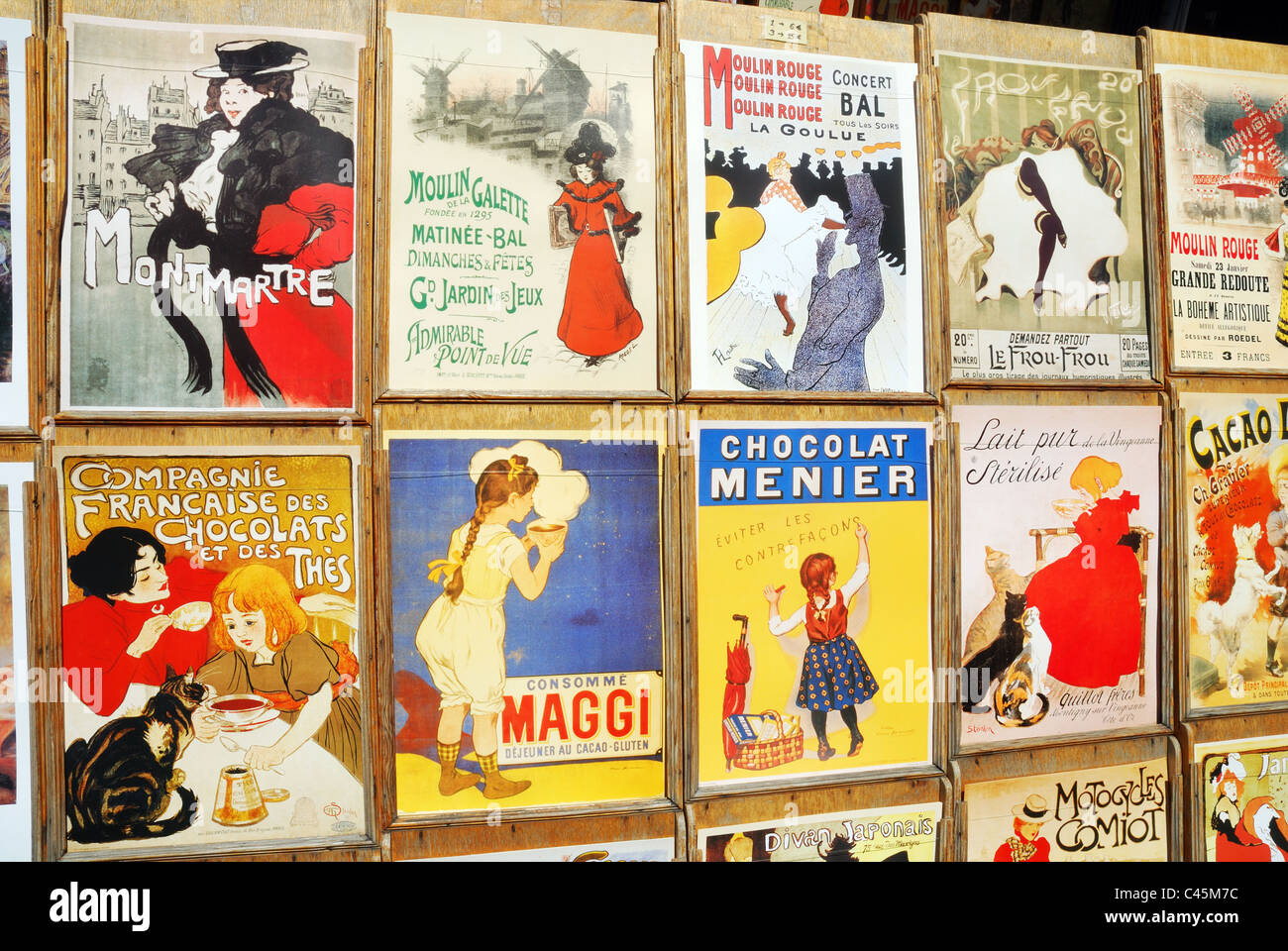 Reproducciones de carteles art nouveau famoso francés Foto de stock