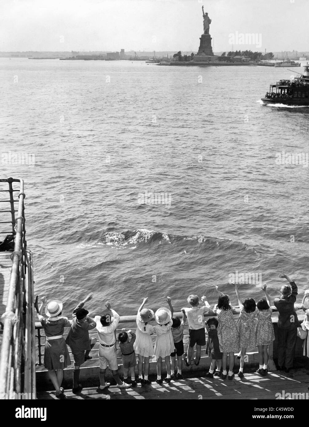 La inmigración a los Estados Unidos, 1940 Foto de stock