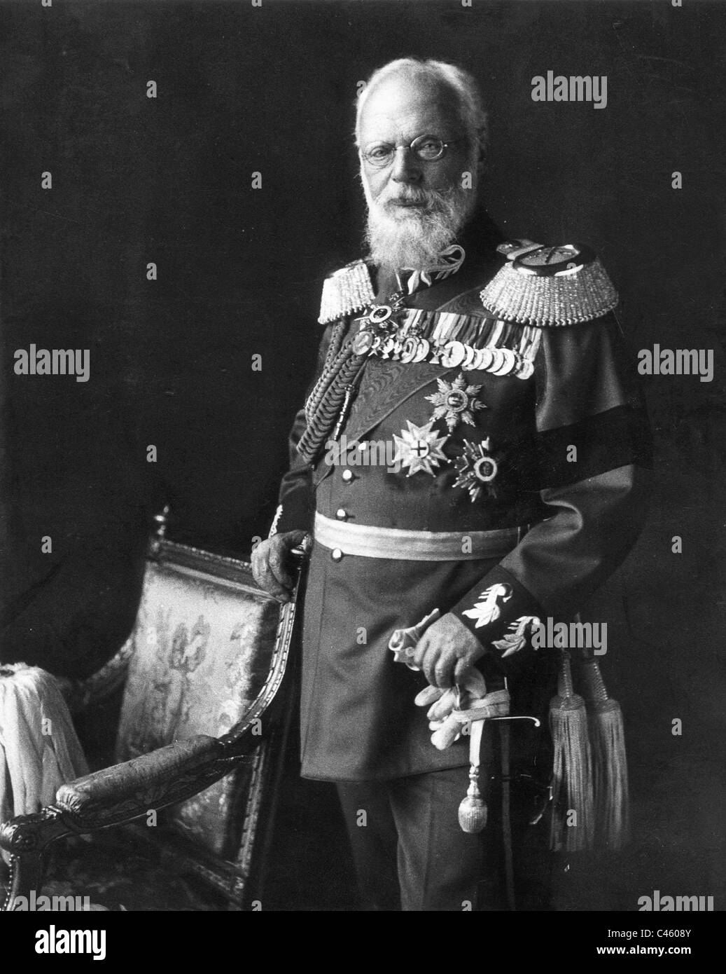 El rey Ludwig III de Baviera, 1913 Foto de stock