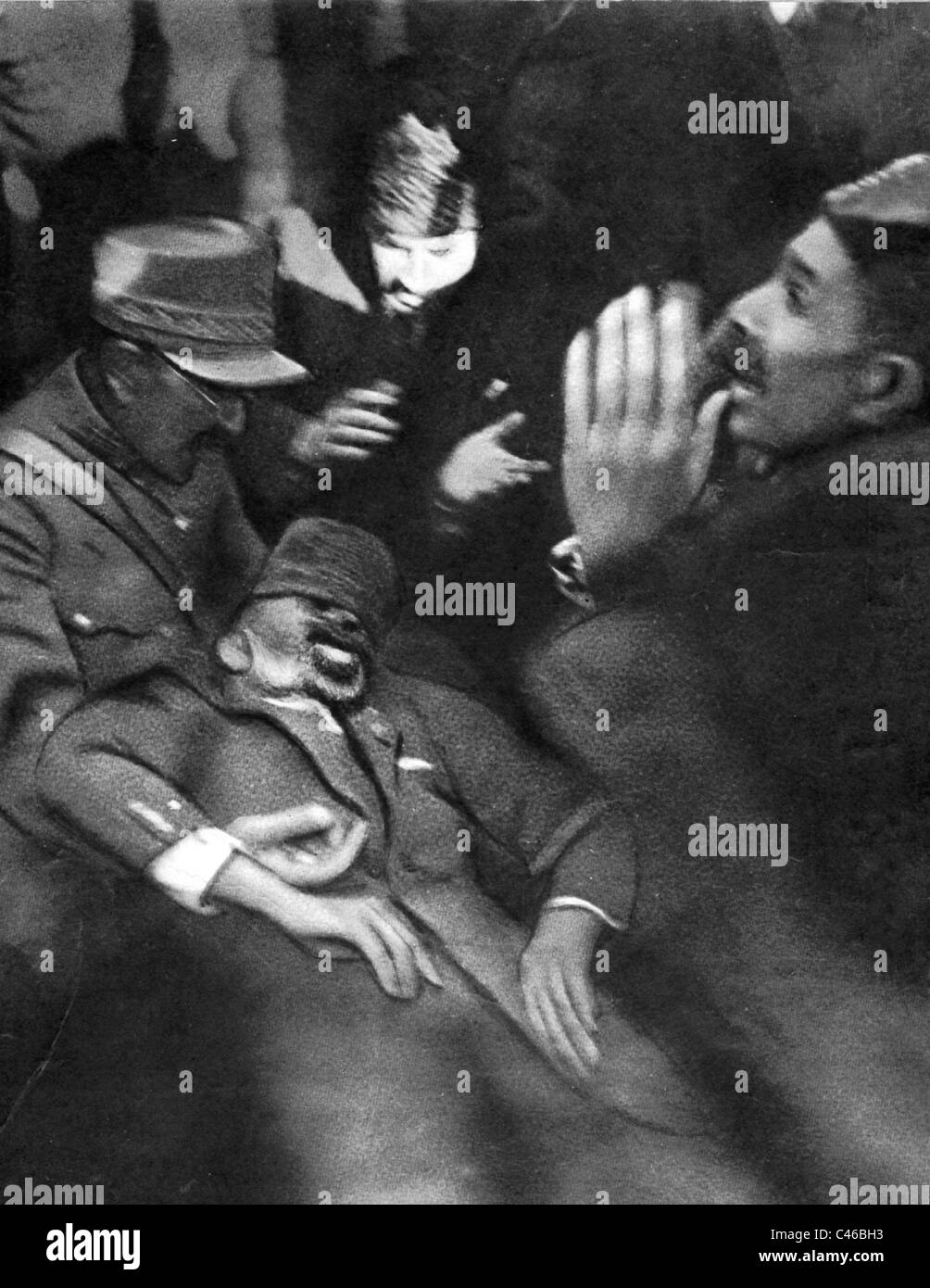 El asesinato del rey afgano Nadir Shah, 1933. Foto de stock