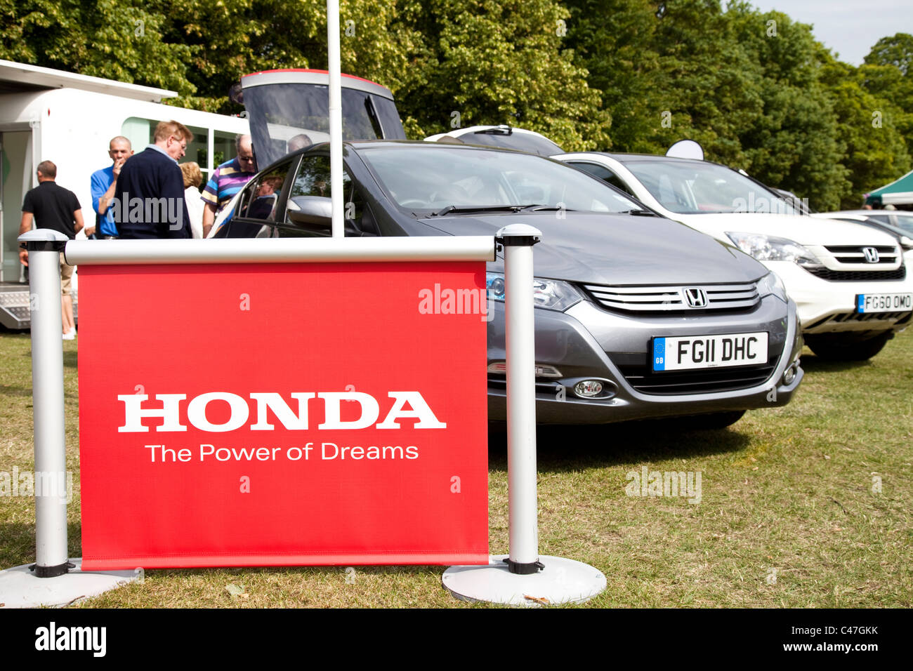 Concesionario de automóviles Honda promoción en un evento motorshow Inglaterra Foto de stock