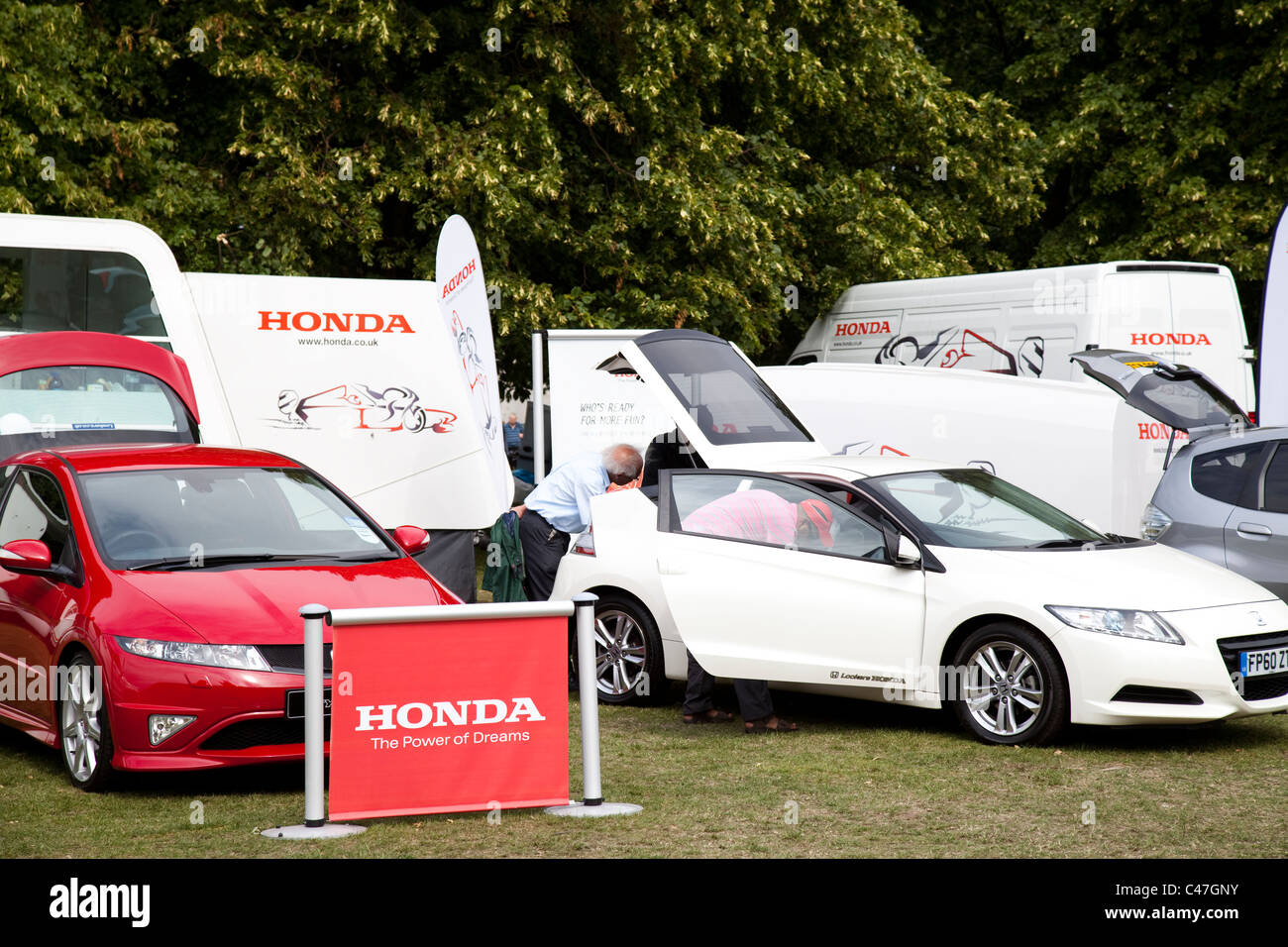 Concesionario de automóviles Honda promoción en un evento motorshow Inglaterra Foto de stock