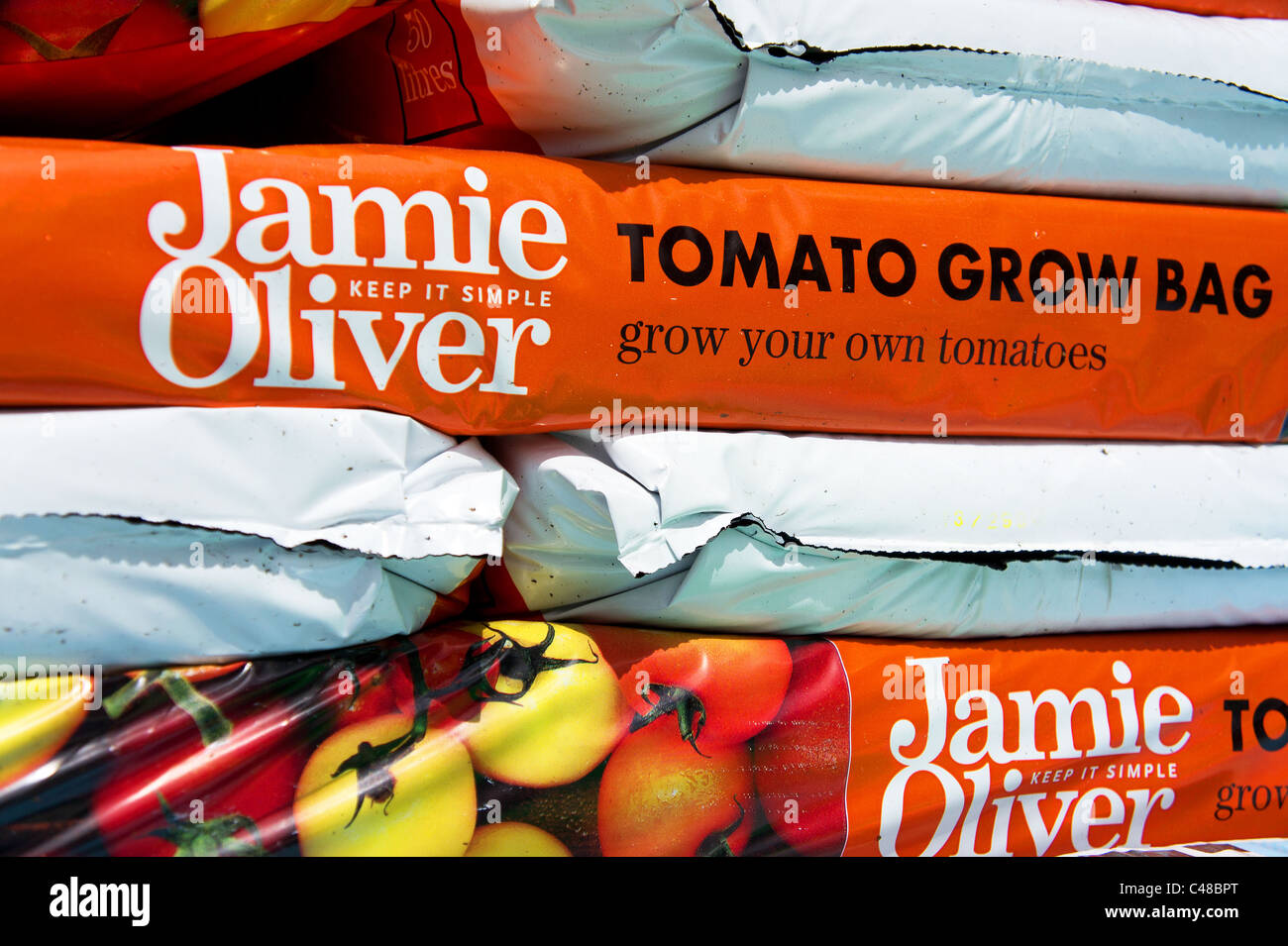 Jamie Oliver ' ' crecer bolsas Foto de stock