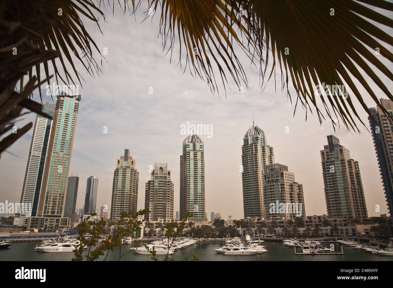 Puerto deportivo de Dubai Emiratos Arabes Unidos Oriente Medio Foto de stock