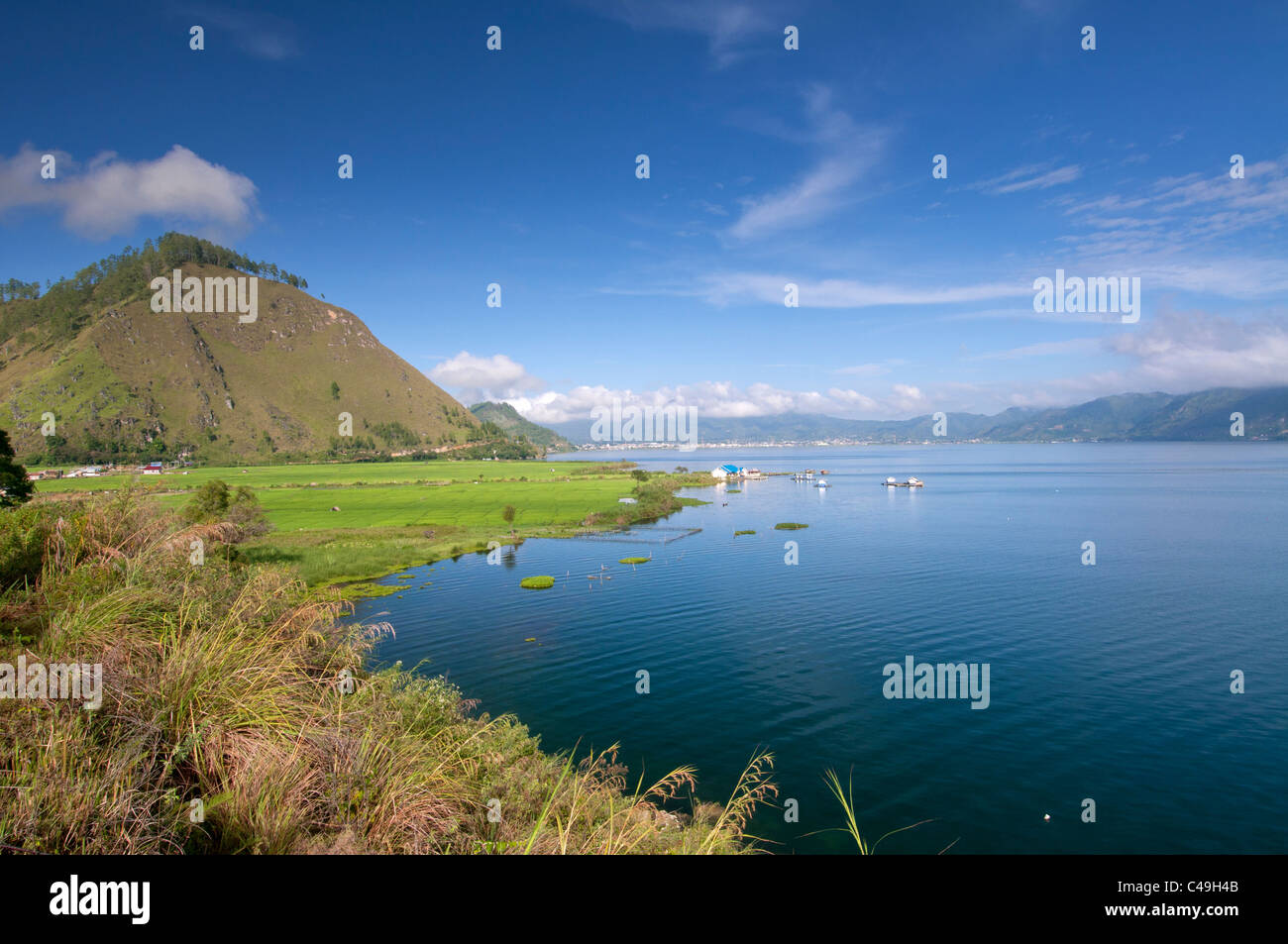 Lago Tawar, Takengon, Aceh, norte de Sumatra Foto de stock