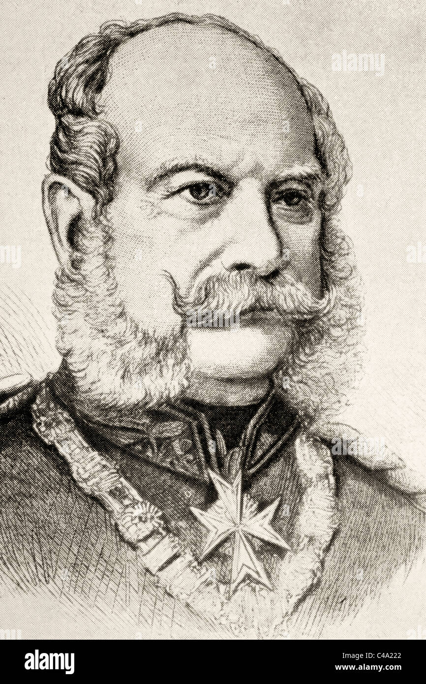 Guillermo I, también conocido como Guillermo I, (nombre completo: William Frederick Louis, Alemán: Wilhelm Friedrich Ludwig), 1797 - 1888. Foto de stock