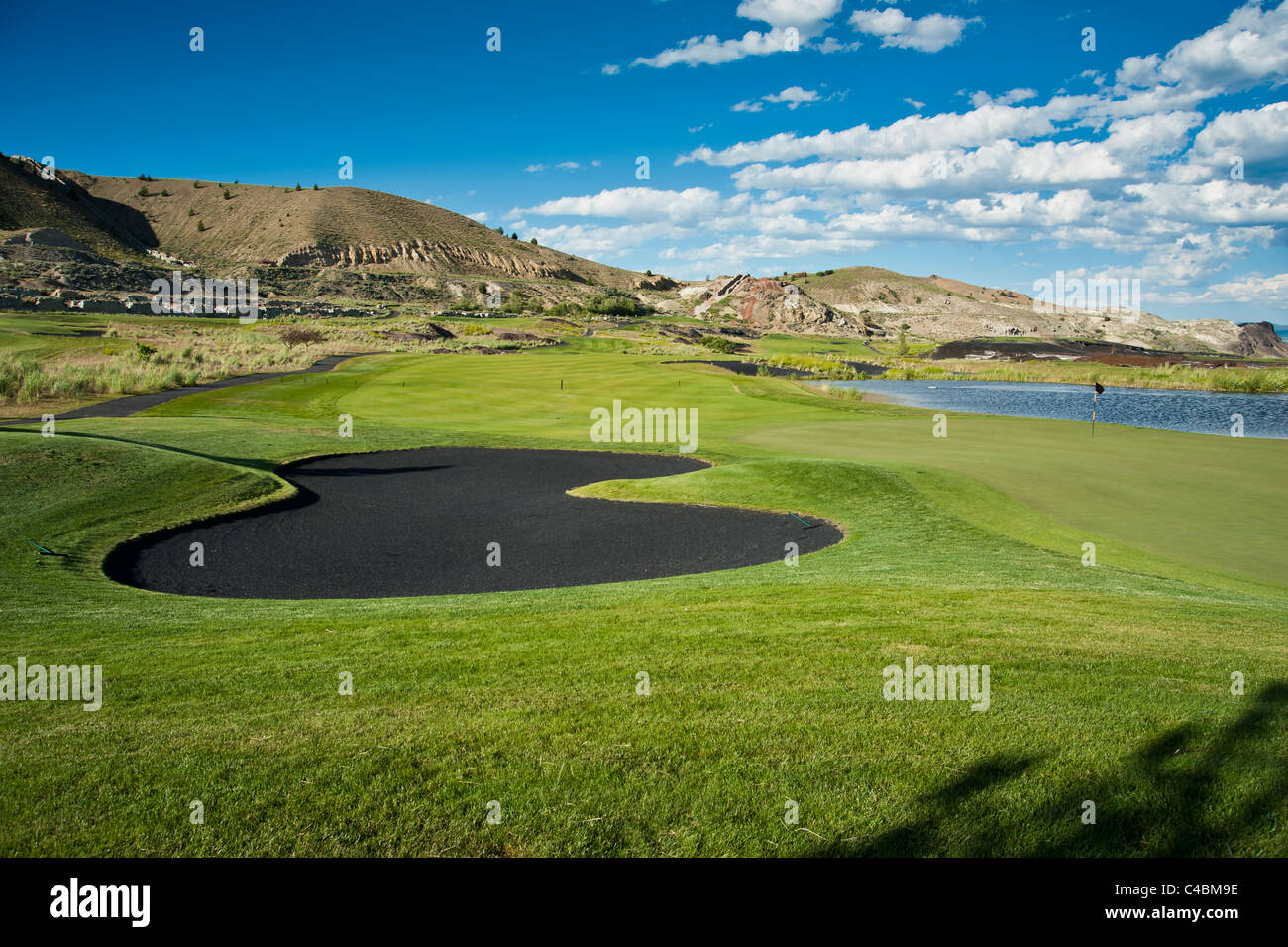 Las 'obras antiguas Golf Course' en Anaconda, Montana. El Campo de Golf ha sido construido sobre un sitio Superfund Cleanup. Foto de stock