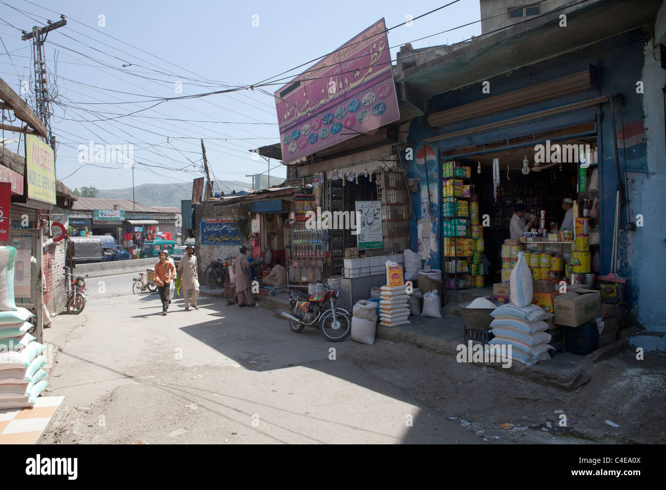 Área en Abbottabad, Pakistán, donde fue asesinado bin Laden Foto de stock