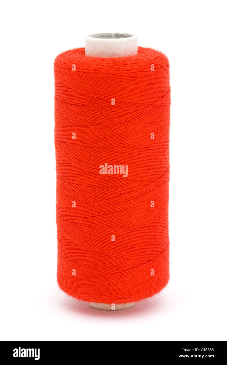 Solo algodón rojo tambor aislado en blanco Foto de stock