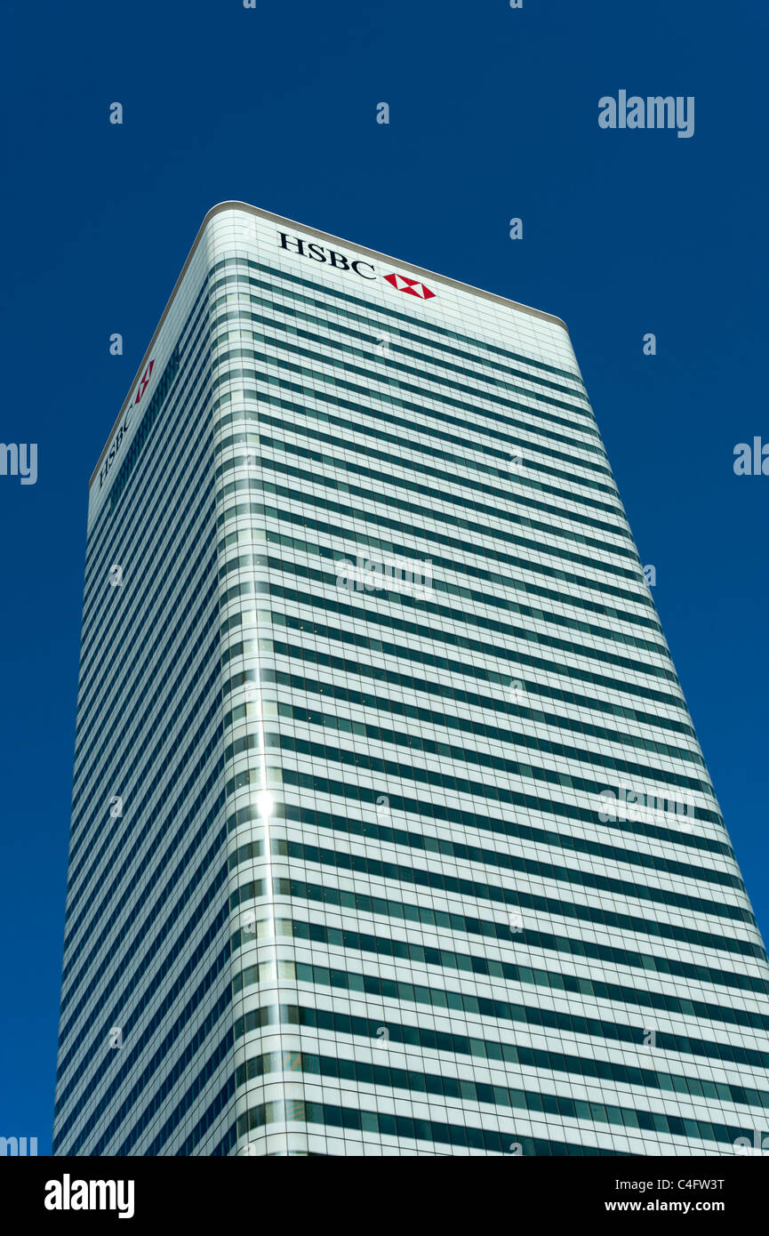 La sede de HSBC en Canary Wharf, London, UK Foto de stock