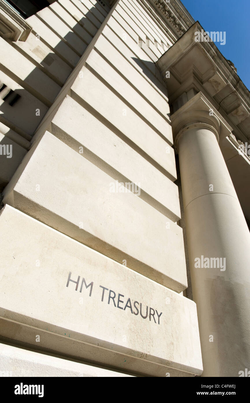 HM Treasury building, Londres, Reino Unido Foto de stock