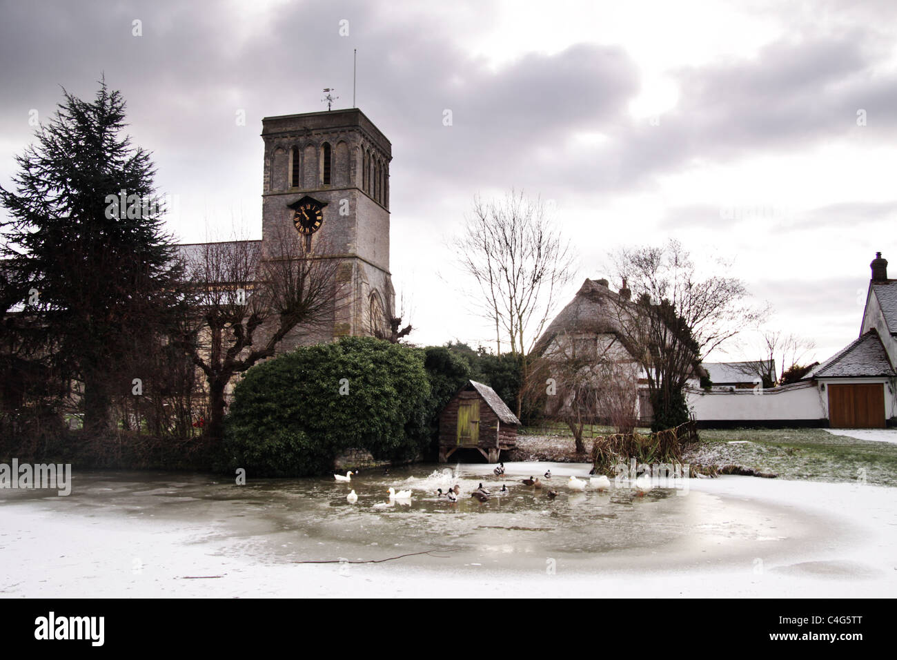 Iglesia Haddenham, Inglaterra, Reino Unido Foto de stock