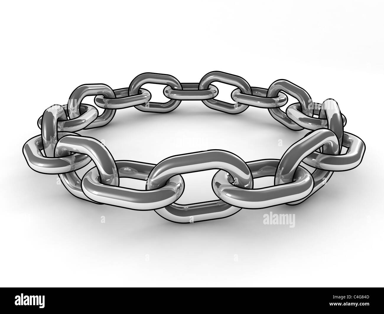 Imagen 3D de fina Cadena de anillos de metal estilo de dibujos animados  Fotografía de stock - Alamy