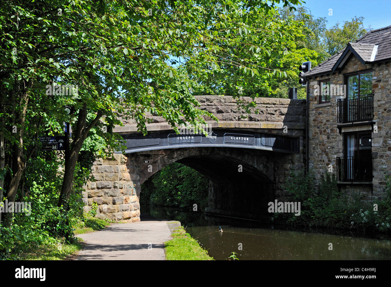 Nelson Street Bridge No.101. Canal de Kendal Lancaster, Lancaster, Lancashire, Inglaterra, Reino Unido, Europa. Foto de stock