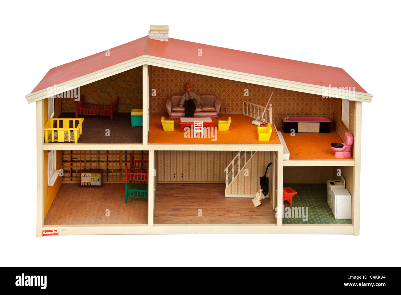 Casa de muñecas madera Imagen Vector de stock - Alamy