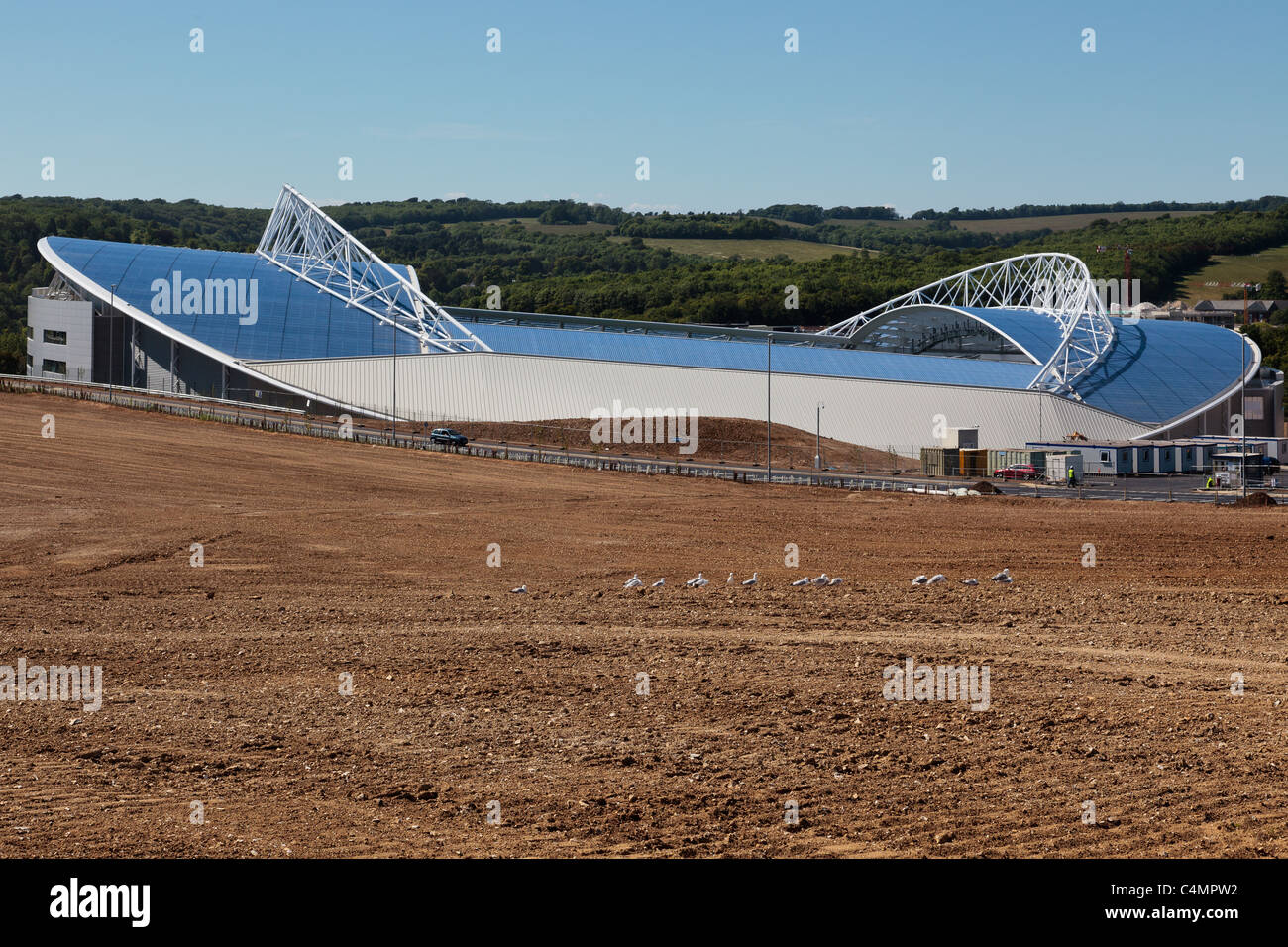 Brighton & Hove Albion Football Club nuevo estadio en Falmer Foto de stock