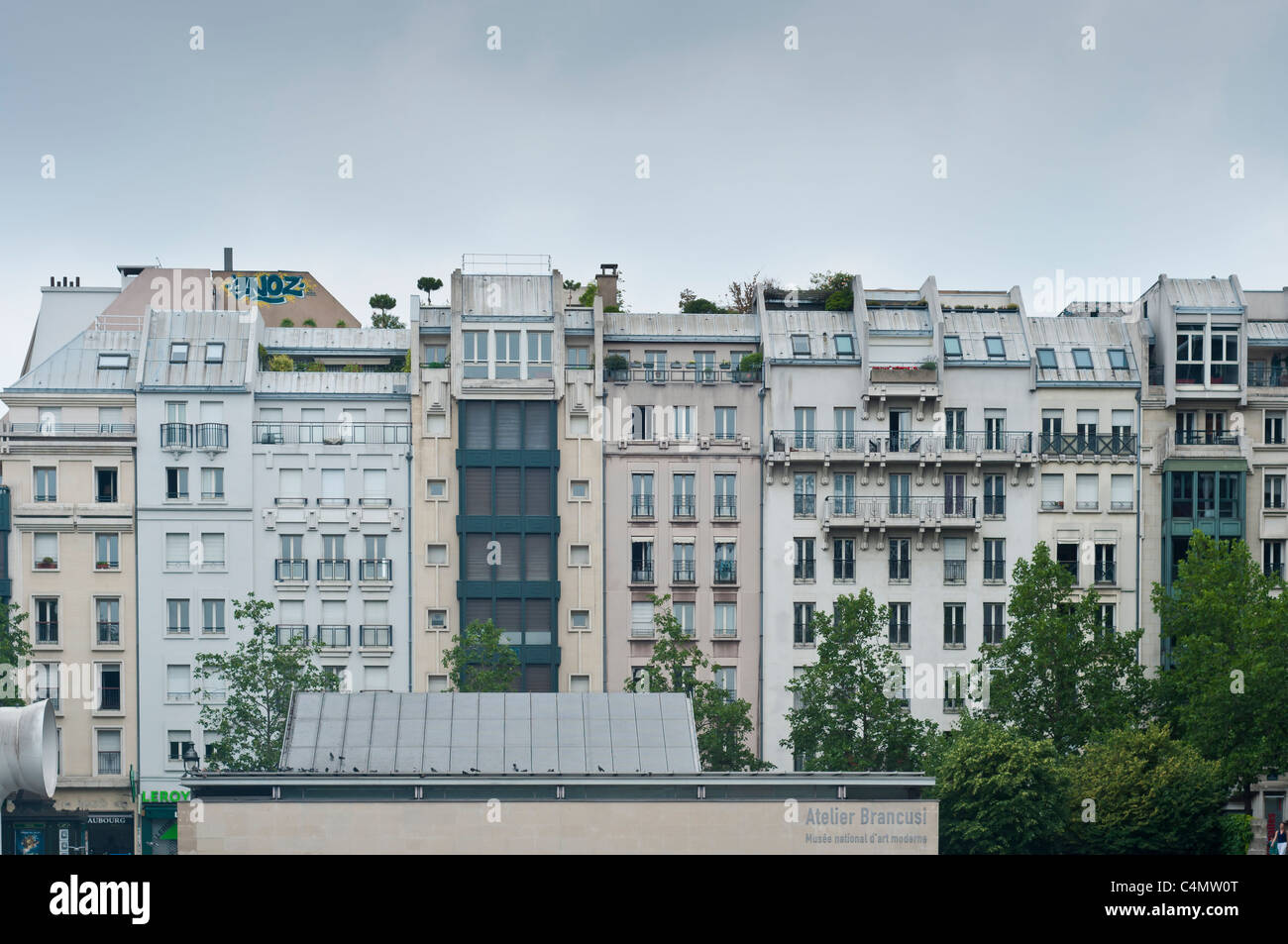 Le Marais, la arquitectura, París, Francia. Foto de stock