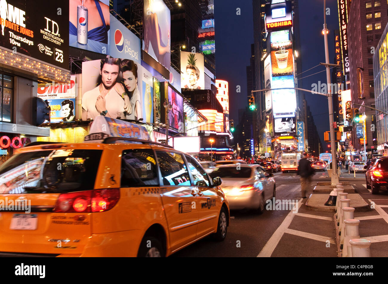 Times Square, 42nd Street, Nueva York, 2011, Foto de stock