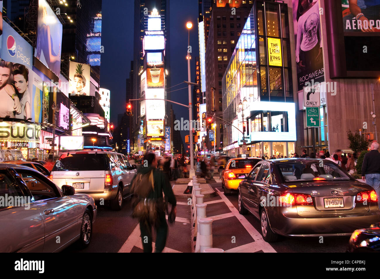 Times Square, 42nd Street, Nueva York, 2011, Foto de stock