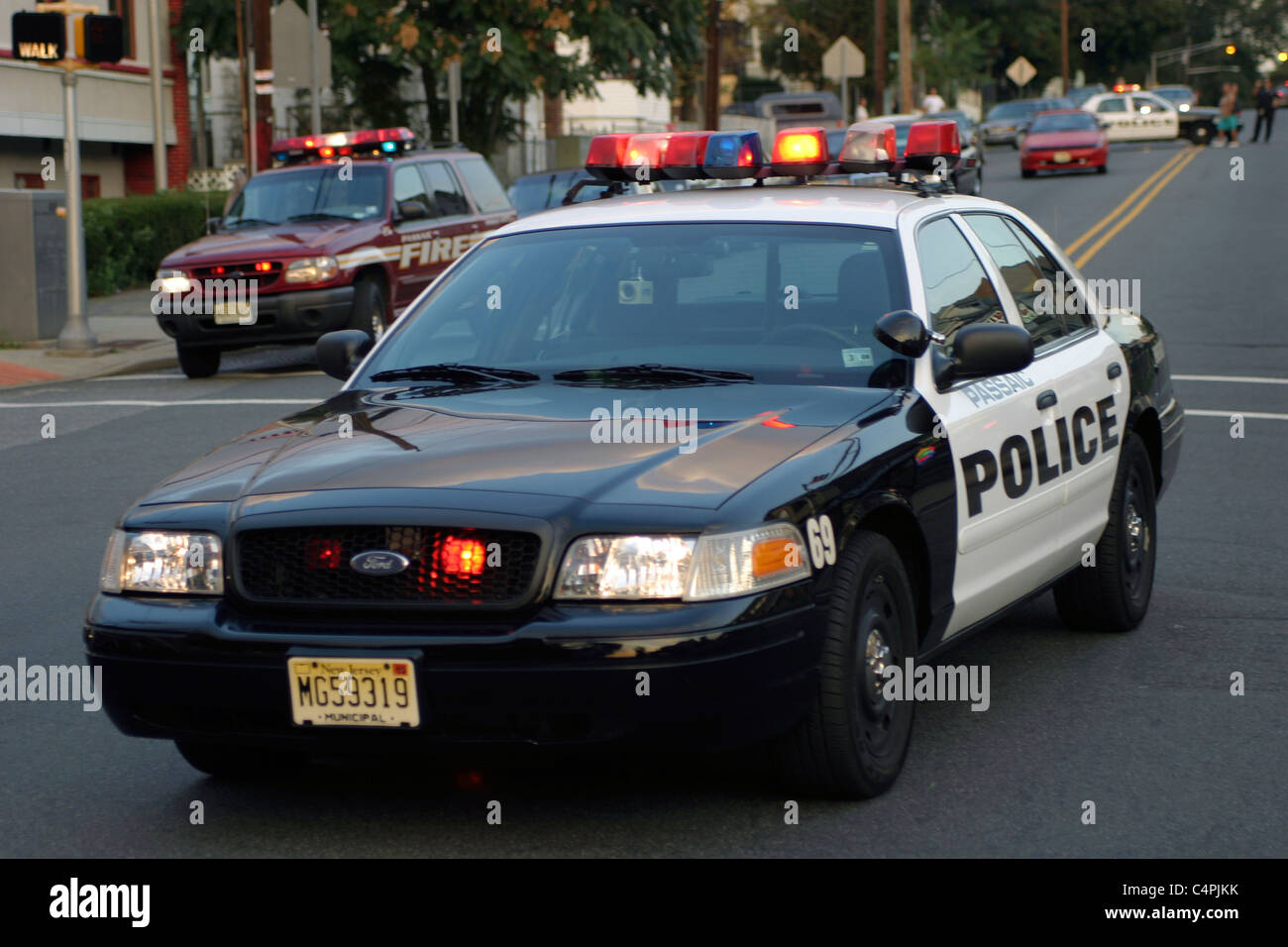 Ford crown victoria patrol car passaic police department new jersey
