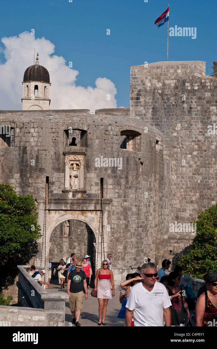 La Puerta Pile, Dubrovnik, Croacia Foto de stock